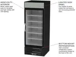 Beverage Air MMF27HC-1-B 30'' 26.57 cu. ft. 1 Section Black Glass Door Merchandiser Freezer