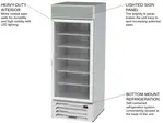 Beverage Air MMF27HC-1-W 30'' 26.57 cu. ft 1 Section White Glass Door Merchandiser Freezer