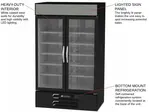 Beverage Air MMF44HC-1-B 47'' 44.0 cu. ft. 2 Section Black Glass Door Merchandiser Freezer