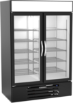 Beverage Air MMF49HC-1-B 52'' 46.2 cu. ft. 2 Section Black Glass Door Merchandiser Freezer