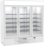 Beverage Air MMF72HC-5-W 75'' 68.5 cu. ft. 3 Section White Glass Door Merchandiser Freezer