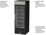 Beverage Air MMR23HC-1-B 27'' Black 1 Section Swing Refrigerated Glass Door Merchandiser