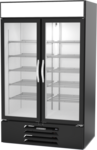 Beverage Air MMR44HC-1-B-IQ 47.00'' Black 2 Section Swing Refrigerated Glass Door Merchandiser