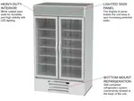 Beverage Air MMR44HC-1-W 47'' White 2 Section Swing Refrigerated Glass Door Merchandiser