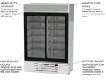 Beverage Air MMR45HC-1-W 52'' White 2 Section Sliding Refrigerated Glass Door Merchandiser