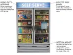 Beverage Air MMR49HC-1-B 52'' Black 2 Section Swing Refrigerated Glass Door Merchandiser