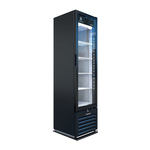 Beverage Air MT08-1H6B 18.88'' Black 1 Section Swing Refrigerated Glass Door Merchandiser