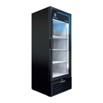 Beverage Air MT12-1B 24.88'' Black 1 Section Swing Refrigerated Glass Door Merchandiser