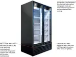 Beverage Air MT34-1B 39.5'' Black 2 Section Swing Refrigerated Glass Door Merchandiser