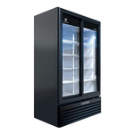 Beverage Air MT49-1-SDB 47.13'' Black 2 Section Sliding Refrigerated Glass Door Merchandiser