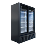 Beverage Air MT53-1-SDB 54.25'' Black 2 Section Sliding Refrigerated Glass Door Merchandiser