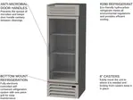 Beverage Air RB23HC-1G 27'' 23.1 cu. ft. Bottom Mounted 1 Section Glass Door Reach-In Refrigerator