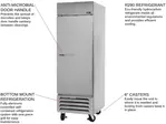 Beverage Air RB27HC-1S 30'' 27 cu. ft. Bottom Mounted 1 Section Solid Door Reach-In Refrigerator