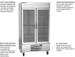 Beverage Air RB44HC-1G 47'' 44 cu. ft. Bottom Mounted 2 Section Glass Door Reach-In Refrigerator