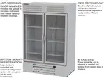 Beverage Air RB49HC-1G 52'' 46.15 cu. ft. Bottom Mounted 2 Section Glass Door Reach-In Refrigerator