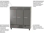 Beverage Air RB72HC-1S 75'' 68.93 cu. ft. Bottom Mounted 3 Section Solid Door Reach-In Refrigerator