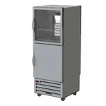 Beverage Air RID18HC-HGS 27.25'' 18.0 cu. ft. 1 Section Glass/Solid Half Door Pass-Thru Refrigerator