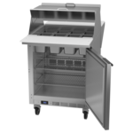 Beverage Air SPE27HC-12M-B-DS 27'' 1 Door Counter Height Mega Top Refrigerated Sandwich / Salad Prep Table