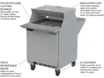 Beverage Air SPE27HC-12M-B-DS 27'' 1 Door Counter Height Mega Top Refrigerated Sandwich / Salad Prep Table