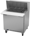 Beverage Air SPE32HC-12M 32'' 1 Door Counter Height Refrigerated Sandwich / Salad Prep Table with Mega Top
