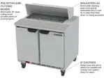 Beverage Air SPE36HC-08 36'' 2 Door Counter Height Refrigerated Sandwich / Salad Prep Table with Standard Top