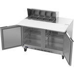 Beverage Air SPE48HC-08C 48'' 2 Door Counter Height Refrigerated Sandwich / Salad Prep Table with Cutting Top