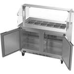 Beverage Air SPE48HC-12-SNZ 48'' 2 Door Counter Height Refrigerated Sandwich / Salad Prep Table with Mega Top