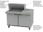 Beverage Air SPE48HC-12M 48'' 2 Door Counter Height Mega Top Refrigerated Sandwich / Salad Prep Table