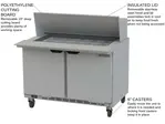 Beverage Air SPE48HC-18M 48'' 2 Door Counter Height Mega Top Refrigerated Sandwich / Salad Prep Table