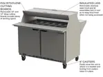 Beverage Air SPE48HC-18M-DS 48'' 2 Door Counter Height Mega Top Refrigerated Sandwich / Salad Prep Table