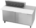 Beverage Air SPE60HC-10C 60'' 2 Door Counter Height Refrigerated Sandwich / Salad Prep Table with Cutting Top
