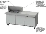 Beverage Air SPE72HC-12M 72'' 3 Door Counter Height Mega Top Refrigerated Sandwich / Salad Prep Table
