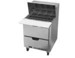 Beverage Air SPED27HC-12M-B 27'' 2 Drawer Counter Height Mega Top Refrigerated Sandwich / Salad Prep Table