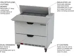 Beverage Air SPED36HC-08C-2 36'' 2 Drawer Counter Height Refrigerated Sandwich / Salad Prep Table with Mega Top