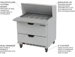 Beverage Air SPED36HC-15M-2 36'' 2 Drawer Counter Height Mega Top Refrigerated Sandwich / Salad Prep Table