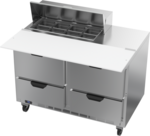 Beverage Air SPED48HC-08C-4 48'' 4 Drawer Counter Height Refrigerated Sandwich / Salad Prep Table with Cutting Top