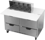 Beverage Air SPED48HC-08C-4 48'' 4 Drawer Counter Height Refrigerated Sandwich / Salad Prep Table with Cutting Top