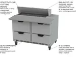 Beverage Air SPED48HC-10C-4 48'' 4 Drawer Counter Height Refrigerated Sandwich / Salad Prep Table with Cutting Top