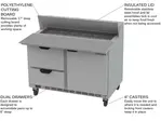 Beverage Air SPED48HC-12C-2 48'' 1 Door 2 Drawer Counter Height Refrigerated Sandwich / Salad Prep Table with Cutting Top