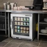 Beverage Air UCF20HC-25-15 20'' 1 Section Undercounter Freezer with 1 Right Hinged Glass Door and Front Breathing Compressor