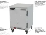 Beverage Air UCF24HC 24'' 1 Section Undercounter Freezer with 1 Right Hinged Solid Door and Front Breathing Compressor