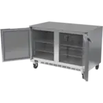 Beverage Air UCF48AHC 48'' 2 Section Undercounter Freezer with 2 Left/Right Hinged Solid Doors and Front Breathing Compressor