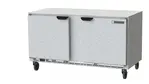 Beverage Air UCF60AHC 60'' 2 Section Undercounter Freezer with 2 Left/Right Hinged Solid Doors and Front Breathing Compressor