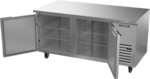 Beverage Air UCF67AHC 67'' 2 Section Undercounter Freezer with 2 Left/Right Hinged Solid Doors and Side / Rear Breathing Compressor