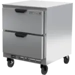 Beverage Air UCFD27AHC-2 27'' 1 Section Undercounter Freezer with Solid 2 Drawers and Front Breathing Compressor