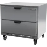 Beverage Air UCFD36AHC-2 36'' 2 Section Undercounter Freezer with Solid 2 Drawers and Front Breathing Compressor