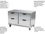 Beverage Air UCFD48AHC-4 48'' 2 Section Undercounter Freezer with Solid 4 Drawers and Front Breathing Compressor