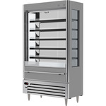 Beverage Air VMHCSL-18-1-G 47.44'' Gray Vertical Air Curtain Open Display Merchandiser with 5 Shelves