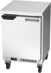 Beverage Air WTF20HC-FLT 20'' 1 Door Low Profile Worktop Freezer with Side / Rear Breathing Compressor - 2.34 cu. ft.