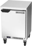 Beverage Air WTF20HC-FLT 20'' 1 Door Low Profile Worktop Freezer with Side / Rear Breathing Compressor - 2.34 cu. ft.